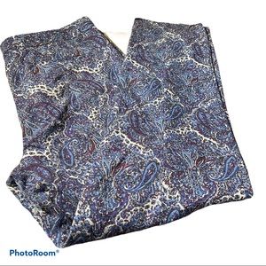 Talbots Paisley blue/purple/white 28 inseam/size12